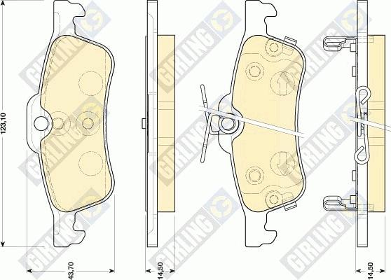 Girling 6134582 - Гальмівні колодки, дискові гальма autozip.com.ua