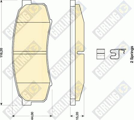 Girling 6134649 - Гальмівні колодки, дискові гальма autozip.com.ua