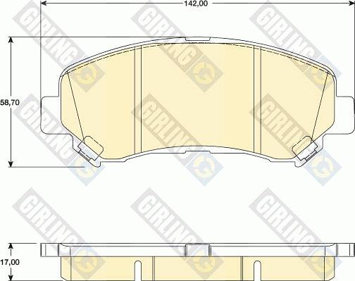 Girling 6134679 - Гальмівні колодки, дискові гальма autozip.com.ua