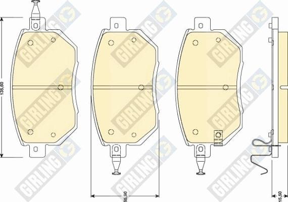 Girling 6134169 - Гальмівні колодки, дискові гальма autozip.com.ua