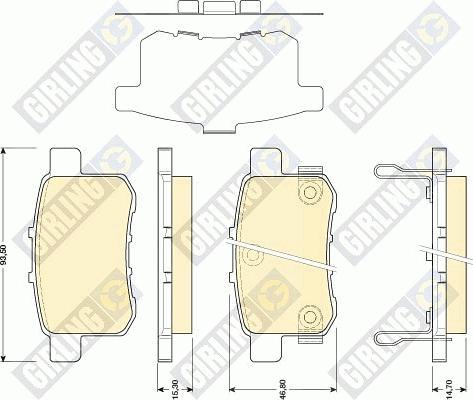 Girling 6134829 - Гальмівні колодки, дискові гальма autozip.com.ua