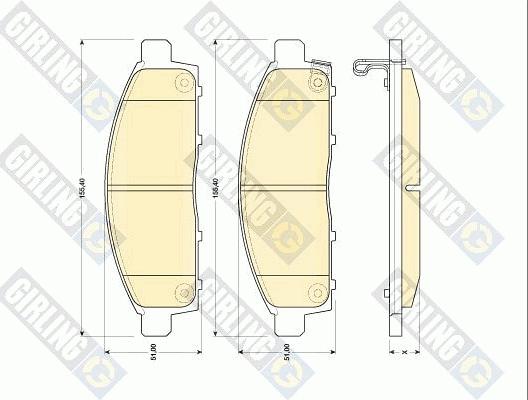 Girling 6134359 - Гальмівні колодки, дискові гальма autozip.com.ua