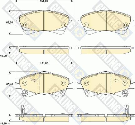 Girling 6134794 - Гальмівні колодки, дискові гальма autozip.com.ua