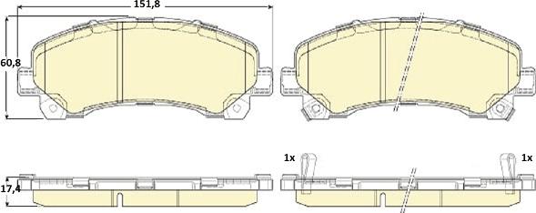 Girling 6135455 - Гальмівні колодки, дискові гальма autozip.com.ua