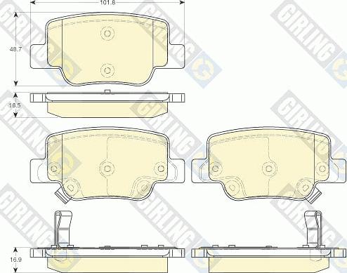 Girling 6135474 - Гальмівні колодки, дискові гальма autozip.com.ua