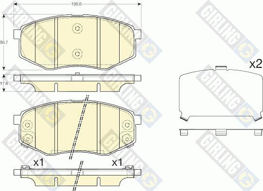 Girling 6135535 - Гальмівні колодки, дискові гальма autozip.com.ua