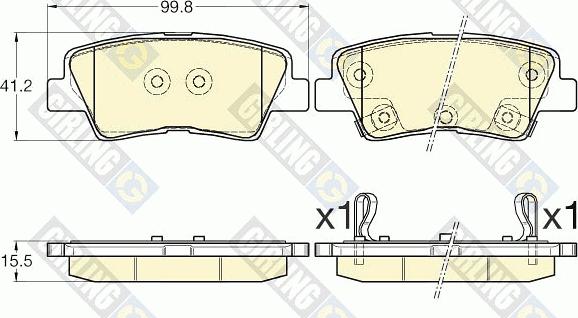 Girling 6135696 - Гальмівні колодки, дискові гальма autozip.com.ua