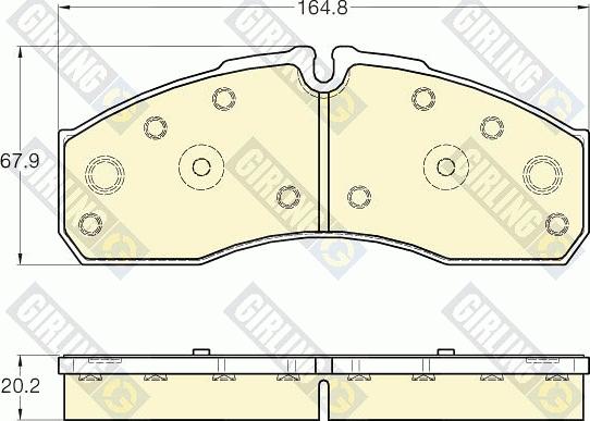 Girling 6135675 - Гальмівні колодки, дискові гальма autozip.com.ua