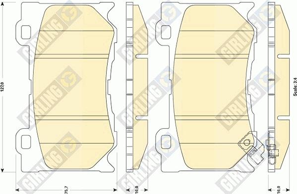 Girling 6135059 - Гальмівні колодки, дискові гальма autozip.com.ua