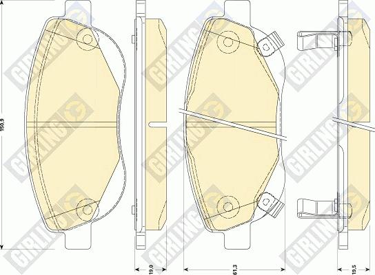 Girling 6135114 - Гальмівні колодки, дискові гальма autozip.com.ua