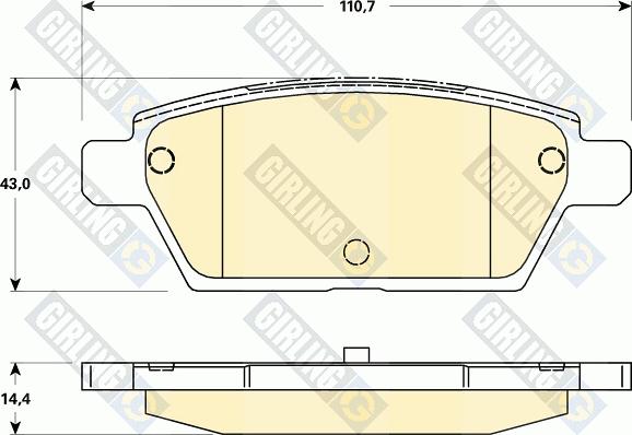 Girling 6135179 - Гальмівні колодки, дискові гальма autozip.com.ua