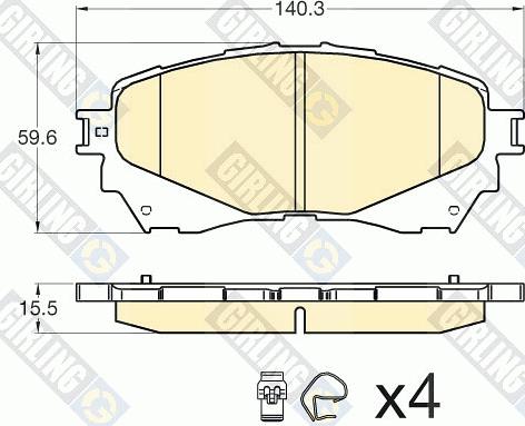 Girling 6135806 - Гальмівні колодки, дискові гальма autozip.com.ua