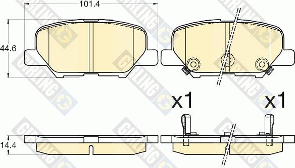 Girling 6135837 - Гальмівні колодки, дискові гальма autozip.com.ua