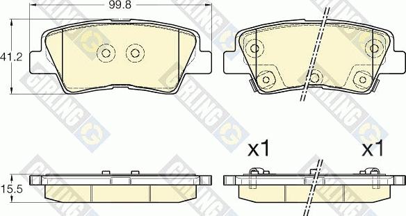 Girling 6135375 - Гальмівні колодки, дискові гальма autozip.com.ua