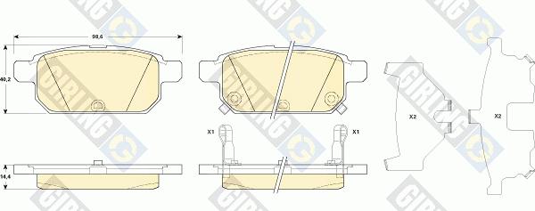 Girling 6135299 - Гальмівні колодки, дискові гальма autozip.com.ua