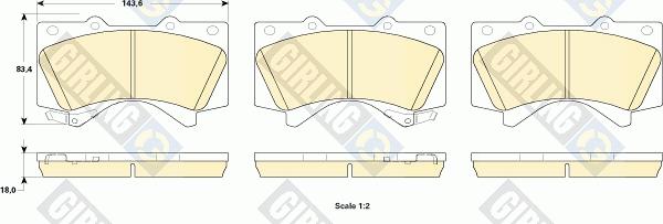 Girling 6135249 - Гальмівні колодки, дискові гальма autozip.com.ua