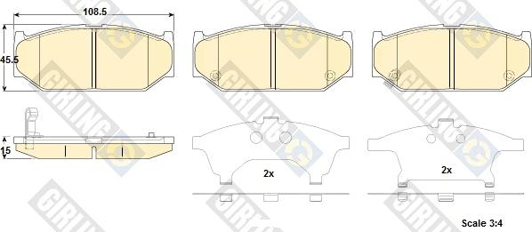 Girling 6135229 - Гальмівні колодки, дискові гальма autozip.com.ua