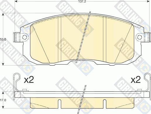 Girling 6136166 - Гальмівні колодки, дискові гальма autozip.com.ua