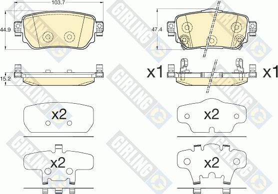 Girling 6136171 - Гальмівні колодки, дискові гальма autozip.com.ua