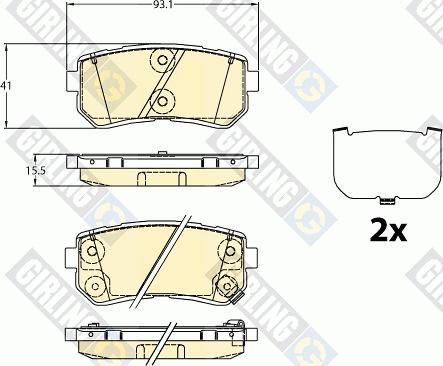 Girling 6136366 - Гальмівні колодки, дискові гальма autozip.com.ua