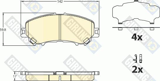 Girling 6136316 - Гальмівні колодки, дискові гальма autozip.com.ua