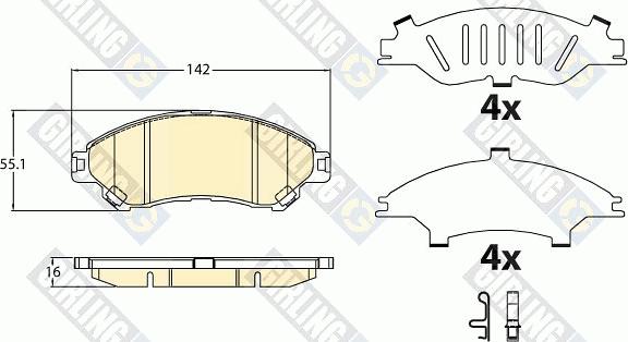 Girling 6136336 - Гальмівні колодки, дискові гальма autozip.com.ua