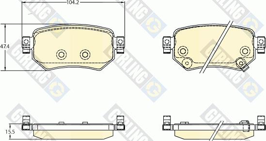 Girling 6136327 - Гальмівні колодки, дискові гальма autozip.com.ua