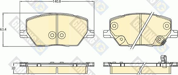 Girling 6136296 - Гальмівні колодки, дискові гальма autozip.com.ua