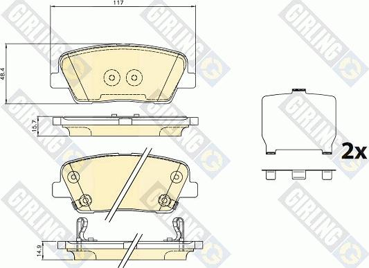 Girling 6136247 - Гальмівні колодки, дискові гальма autozip.com.ua