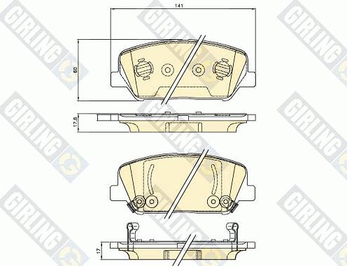 Girling 6136216 - Гальмівні колодки, дискові гальма autozip.com.ua