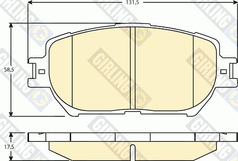 Girling 6136286 - Гальмівні колодки, дискові гальма autozip.com.ua