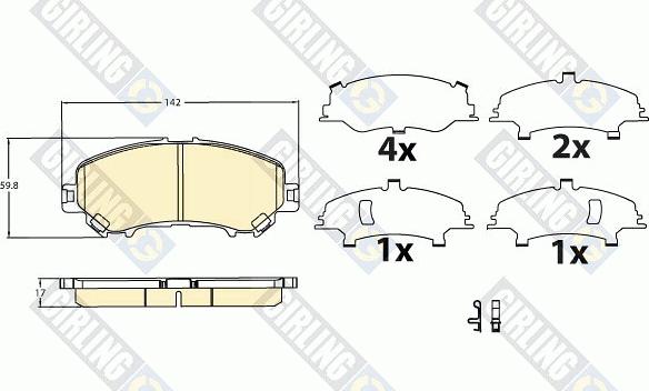 Girling 6136226 - Гальмівні колодки, дискові гальма autozip.com.ua