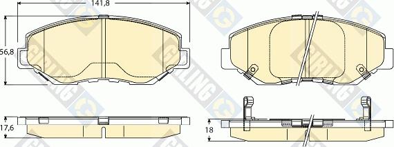 Girling 6136276 - Гальмівні колодки, дискові гальма autozip.com.ua