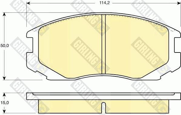 Girling 6130469 - Гальмівні колодки, дискові гальма autozip.com.ua