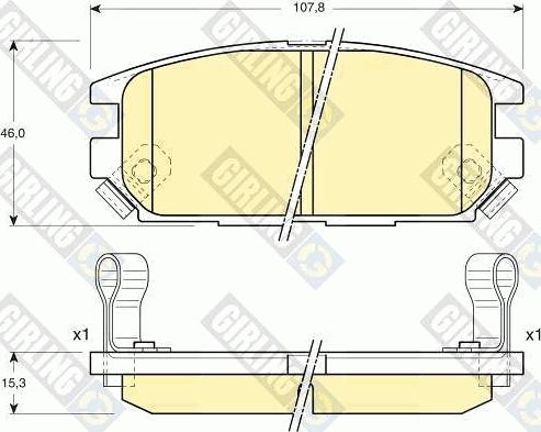 Girling 6131999 - Гальмівні колодки, дискові гальма autozip.com.ua