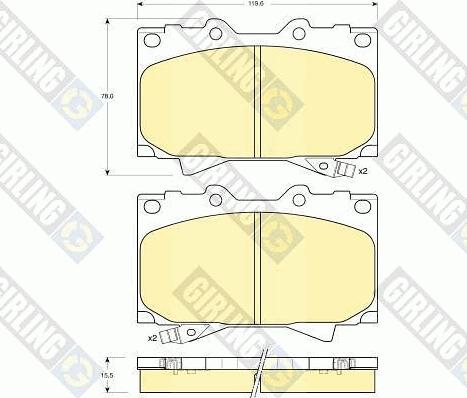 Girling 6131979 - Гальмівні колодки, дискові гальма autozip.com.ua