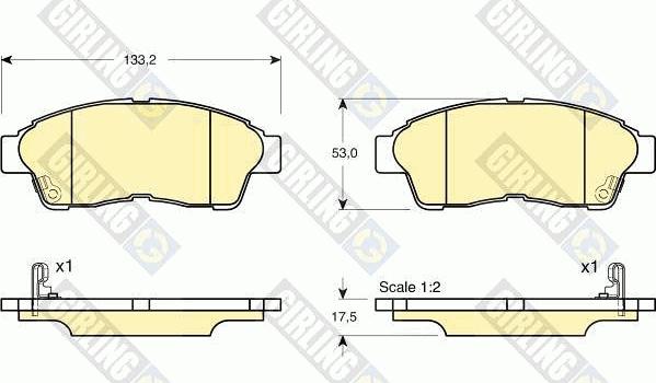 Girling 6131479 - Гальмівні колодки, дискові гальма autozip.com.ua