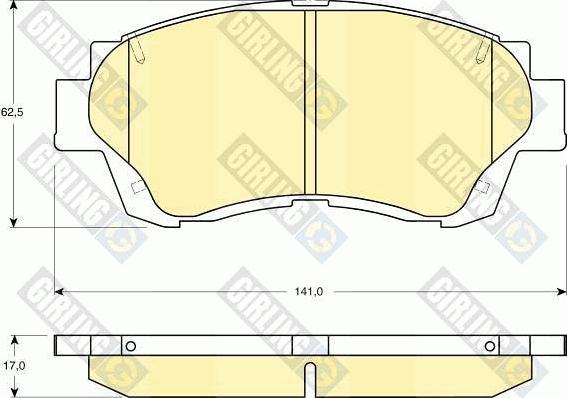 Girling 6131559 - Гальмівні колодки, дискові гальма autozip.com.ua