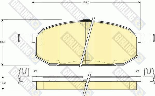 Girling 6131539 - Гальмівні колодки, дискові гальма autozip.com.ua