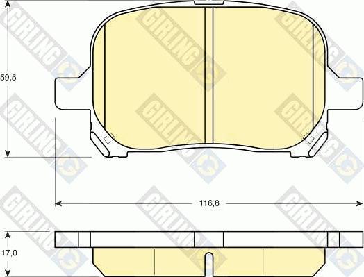 Girling 6131529 - Гальмівні колодки, дискові гальма autozip.com.ua