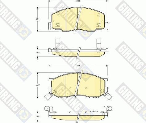 Girling 6131579 - Гальмівні колодки, дискові гальма autozip.com.ua