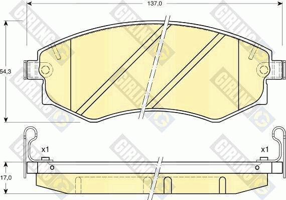 Girling 6131699 - Гальмівні колодки, дискові гальма autozip.com.ua