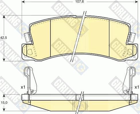 Girling 6131649 - Гальмівні колодки, дискові гальма autozip.com.ua