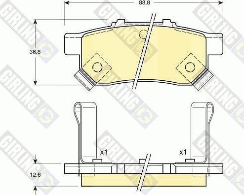 Girling 6131609 - Гальмівні колодки, дискові гальма autozip.com.ua