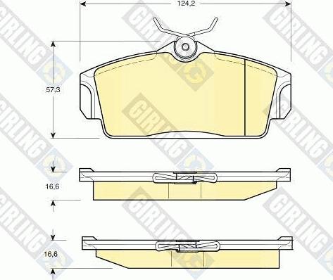 Girling 6131681 - Гальмівні колодки, дискові гальма autozip.com.ua