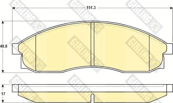 Girling 6131079 - Гальмівні колодки, дискові гальма autozip.com.ua