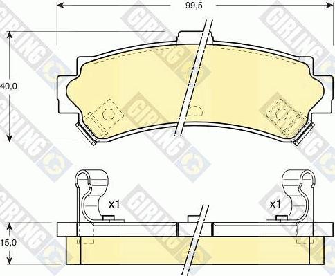 Girling 6131159 - Гальмівні колодки, дискові гальма autozip.com.ua