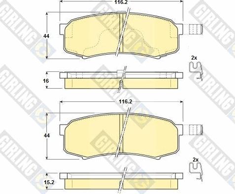 Girling 6131109 - Гальмівні колодки, дискові гальма autozip.com.ua