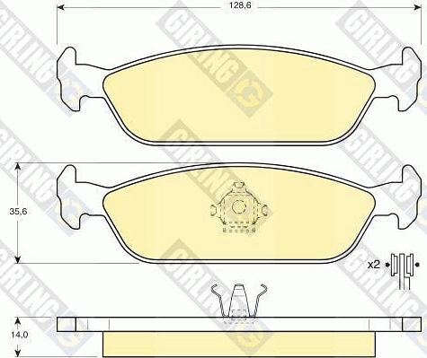 Girling 6131122 - Гальмівні колодки, дискові гальма autozip.com.ua