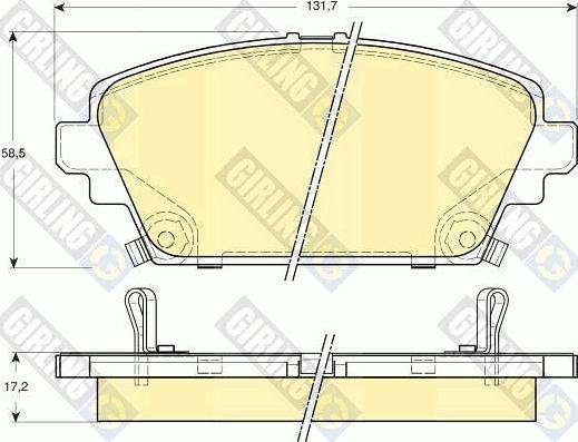 Girling 6131861 - Гальмівні колодки, дискові гальма autozip.com.ua